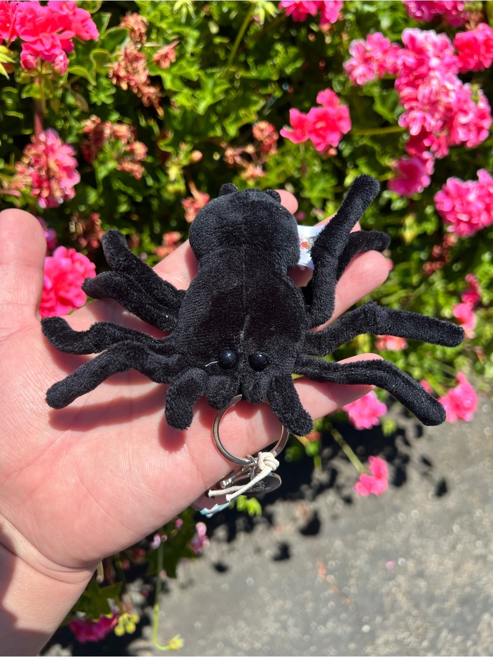 HALLOWEEN SPIDER PLUSH KEYCHAIN